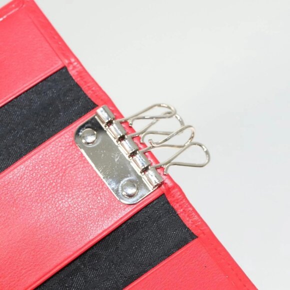 Christian Dior Hardcore Key Case Canvas White Red Auth - Picture 11 of 16
